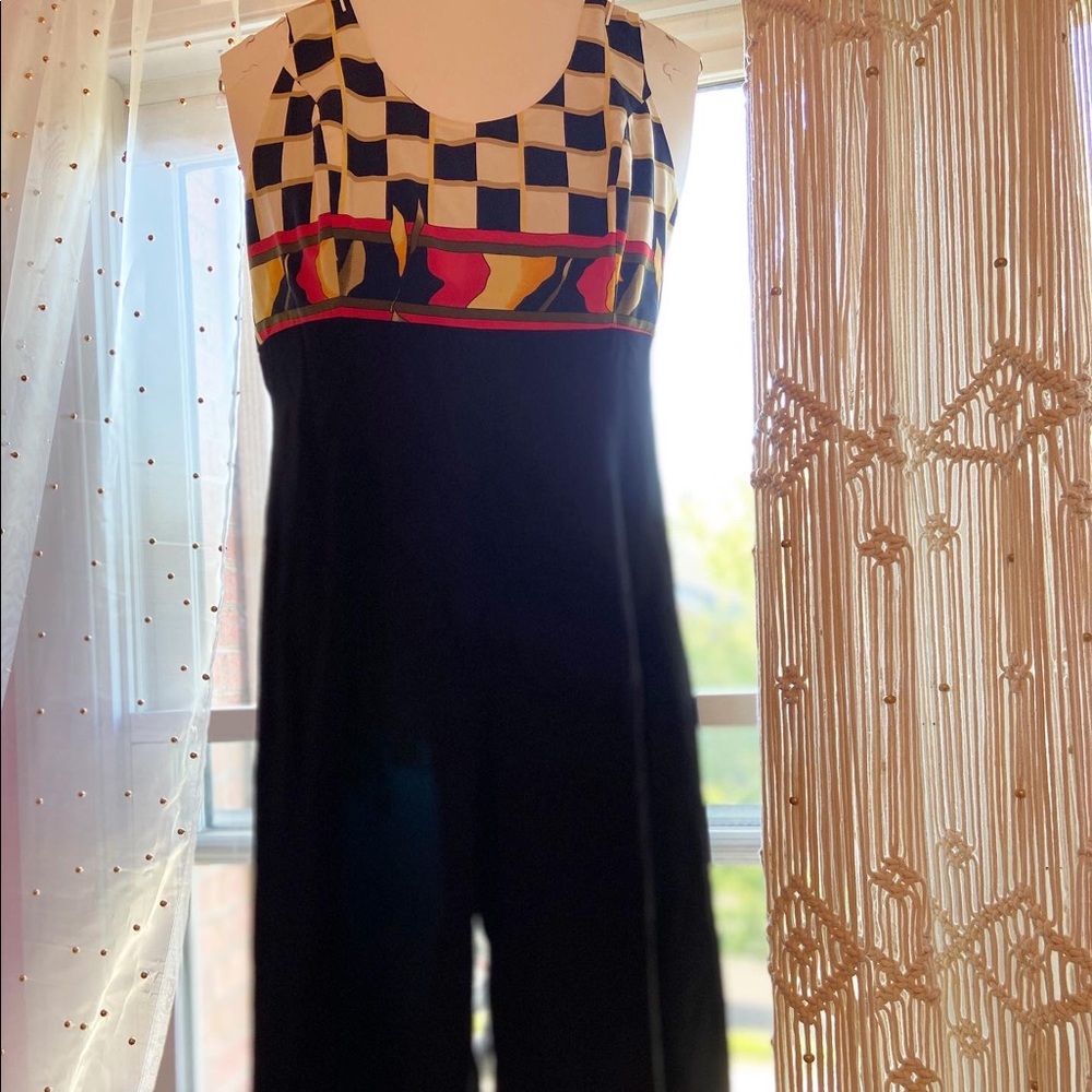 90s checkered jumpsuit